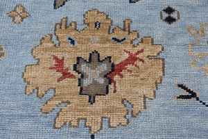 Alfombra de Lana Azulada, Estilo Anudado a Mano |   Alfombra de lujo para decoración del hogar, para dormitorio, sala de estar - Product Image 5