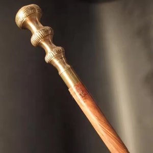 Antique 36\" Brass Wood Cane Vintage Antique Style <b>Walking</b> Stick Unique Beautiful Stylish <b>Home</b> Decor Gift - Product Image 1