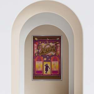 Art Deco Style 'Never Let Them Steal Your Dreams' Wonka <b>Poster</b> Black Frame Paper Material for Wall Use - Product Image 2