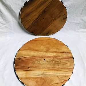 641 Hot Selling <b>Wooden</b> Marble Resin Customized Coaster Set with Natural & Customized Color Made in India - Product Image 2