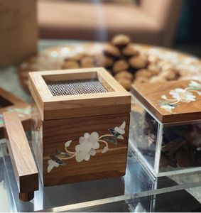 Bandeja de Servir Única Hecha a Mano de Alta Calidad, Ecológica, Pulida, con Incrustaciones de Nácar Animal, Caja para Quemador de Oud, Bakhoor, Artesanía Vintage - Product Image 1