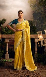 Dernière bordure de broderie en soie Pure Dola Designer par Fab Zone - Product Image 2