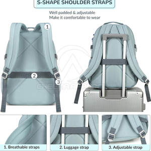 Sac à dos au design simple, tissu durable, finition lisse, pour l'école, le travail et les activités de plein air - Product Image 4