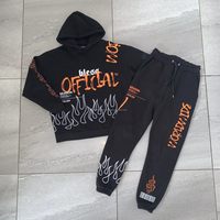 Ensemble de survêtement thermique d'hiver pour homme, style streetwear, avec impression 3D en relief personnalisée, en polaire, comprenant un sweat à capuche motif araignée et une veste épaisse de qualité supérieure