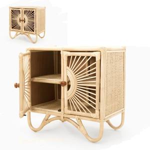 Mesita de noche para niños, venta al por mayor, mesita de noche natural, gabinetes para niños pequeños, mesitas de noche de ratán de primera elección - Product Image 2