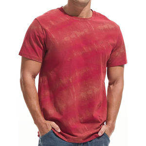 Vente en gros T-shirts Tie Dye pour homme Unisex Couleur Premium Tie Dye Tissu Blanc Arc-en-ciel Tie-Dye T-shirts pour hommes 100% coton - Product Image 3