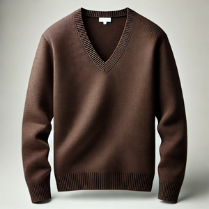 Suéter de Punto Casual de Invierno con Cuello en V, Transpirable, de Viscosa/Algodón, con Flores y Logotipo Frontal para Mujer, Venta al Por Mayor - Product Image 3