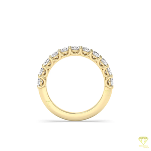 Elegante anillo clásico de boda o aniversario de diamante cultivado en laboratorio de corte ovalado para mujer, joyería fina - Product Image 3