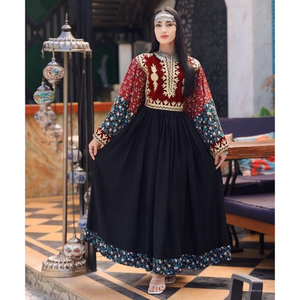 FABRICANT PROFESSIONNEL AFGHAN KUCHI ROBES FAITES À LA MAIN MEILLEURE VENTE FEMME AFGHANI ROBE DE FÊTE MARIAGE VÊTEMENTS DÉCONTRACTÉS POUR ADULTES - Product Image 2