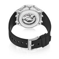 Nouvelles montres automatiques rectangulaires pour hommes, résistantes à l'eau, avec fond transparent, mouvement apparent, verre saphir YS018