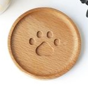 Sous-verres en bois d'acacia rectangulaires faits à la main avec gravure de pattes personnalisée pour la maison, l'hôtel, le restaurant, cadeaux parfaits, tapis et coussinets - Product Image 1