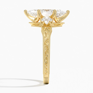 Modern 10K Gold Marquise Shape <b>Moissanite</b> <b>Ring</b> Dazzling Diamond Look Luxury Engagement Wedding Gift Special Bridal Promise <b>Ring</b> - Product Image 3