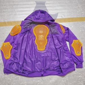 Nouvelles fonctionnalités sweats à capuche moto imperméables pour hommes doublure en aramide sweats à capuche moto de protection avec coussinets orange sweats à capuche niveau 2 - Product Image 2