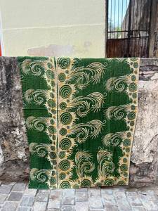 Handmade Eco-Friendly Cotton Kantha Reversible <b>Quilt</b> Soft Lightweight Floral <b>Bedspread</b> for All Seasons - Product Image 5