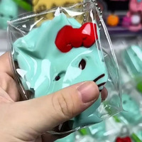 Balles anti-stress visage moche personnalisées pour enfants jouets sensoriels Fidget jouets décompressés drôle paillettes bleu grand lumineux
