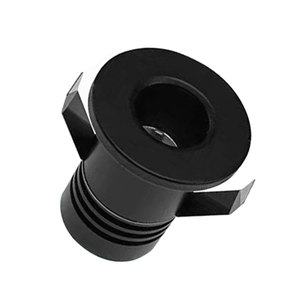 Mini faretto a LED da incasso rotondo 3W 220V 3000K Φ 35 * H38mm foro 30mm alloggiamento nero sostituibile 15 ° angolo CRI≥ 80 UGR≤ 10 IP20 - Product Image 3