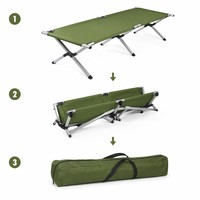 Lit de camping pliable moderne en tissu Oxford 600D, léger, pour 1 personne, lit de camp portable, capacité de charge de 120 kg, tente de camping en plein air