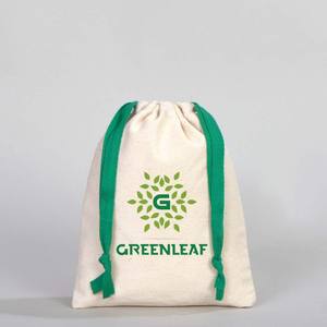 Bolsa de tela personalizable con asa verde, 6 x 8 pulgadas (15.5 cm x 20 cm), bordado serigrafiado para empaque de aceites esenciales, productos contra el polvo y pelucas - Product Image 5