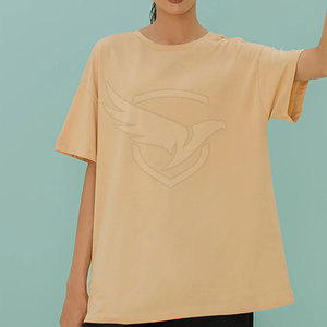 100% coton Polyester T-Shirt respirant à manches courtes T-Shirt Top qualité vêtements d'été T-Shirt surdimensionné - Product Image 4