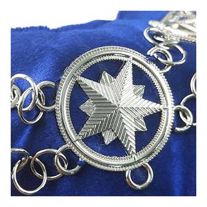 Chaîne de collier maçonnique de haute qualité, légère, plaquée or, chaîne de collier maçonnique - Product Image 5