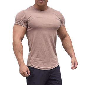 T-shirt tricoté pour homme en gros, 100 % coton, livraison directe usine, logo personnalisé, doux, respirant, écologique, hauts décontractés et tendance - Product Image 5