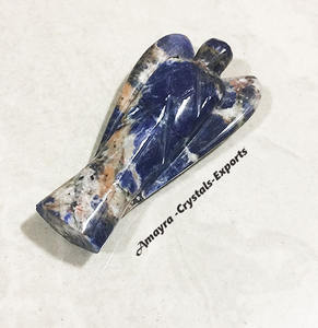 Piedra preciosa Atractiva Sodalita Ángel de 2 PULGADAS disponible en cantidad a granel 100% Escultura de ágata genuina Compre en Amayra Crystal Export - Product Image 4