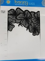 Dentelle Organza Écologique Multicolore Vibrante à Broderies Florales et Motifs Complexes, Élégante et Polyvalente pour Mariages et Soirées
