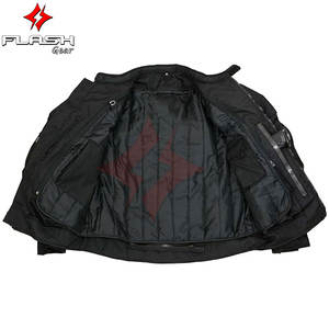 Chaqueta de Motociclista Unisex, Equipo de Protección para Motociclistas, Chaqueta de Motocicleta Negra para Todas las Estaciones, Malla Acolchada Transpirable y Protectora - Product Image 5