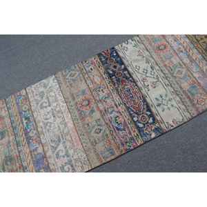 Alfombra de 2.5x8.5 pies, Alfombra Turca, Alfombra Marroquí Azul - Product Image 5