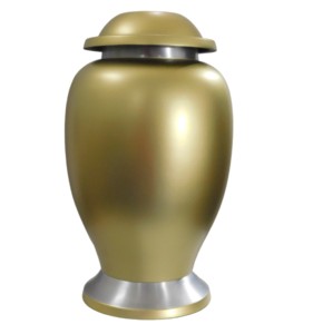 Urnas De Cremación De Aluminio Para Adultos Con Diseño De Estrella Grabado Banda Peltre Y Color Verde Acabado Esmaltado. - Product Image 6