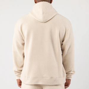 Sudadera con capucha de lana cálida de invierno para hombre, Jersey informal de gran tamaño con bolsillo de canguro, sudadera informal cómoda y acogedora suave - Product Image 3