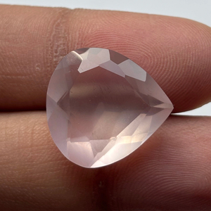 Cuarzo Rosa natural Rosa facetado corte de corazón fabricación de joyas piedras preciosas sueltas 19x18x8MM 15,30 quilates fabricante directo de la India - Product Image 4