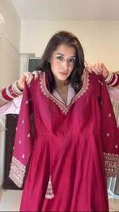 Hermoso Diseño Indio Pakistaní, Anarkali de Microalgodón, Estampado Digital Elegante, Ropa Tradicional Informal para Mujer, para Fiestas y Bodas - Product Image 4