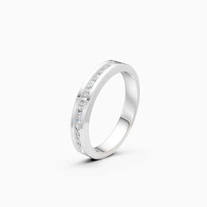 Anillo de banda minimalista de diamante cultivado en laboratorio Rhodium Shine Edge de 0.24 ct para uso diario en oro amarillo, blanco y rosa de 9K - Product Image 2