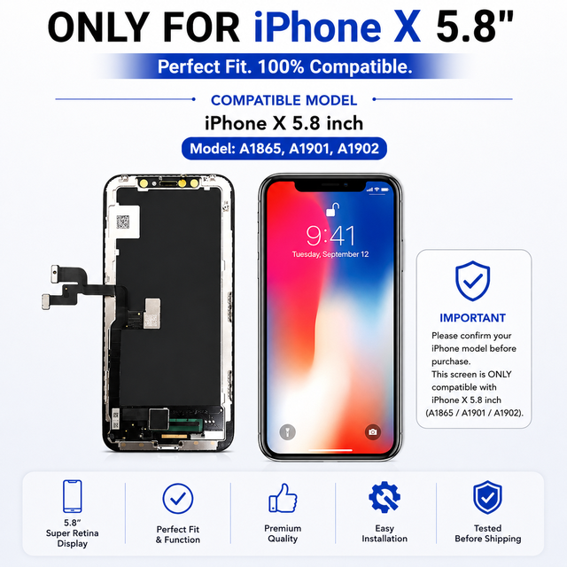 5.8 Inch Display Touch Digitizer Assembly Cell Phone Screen Replacement Mobile Phone Repair Screen Parts for iPhone X