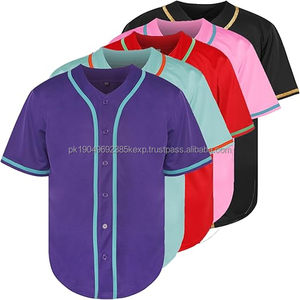 Sublimación Jersey Béisbol Moda Jersey personalizado Béisbol liso Sin mangas Negro Sublimado Camisetas de béisbol - Product Image 1