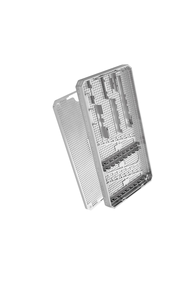 Panier médical en acier inoxydable avec couvercle, 485 x 253 x 30 mm, support pour pinces à fonctionnement manuel/électrique - Product Image 3