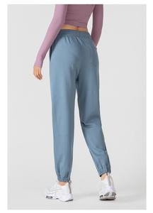 Pantalones de Jogger de algodón para mujer al por mayor, elegantes y cómodos, transpirables, lavados y con logotipo, adornados para la moda del gimnasio - Product Image 5