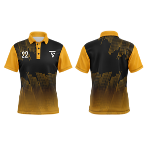 Impression numérique personnalisée brodée à manches courtes pour hommes maillot à séchage rapide décontracté pour T-shirts polo conception solide chemise de golf grande taille - Product Image 1