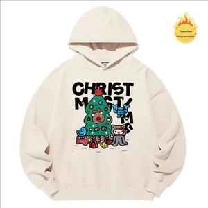 Sweats à capuche de Noël personnalisés 2025, usine OEM, pull en polaire à motif de vacances, thème d'automne, vêtements de fête tendance, 100% coton - Product Image 1