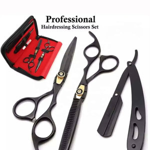 Endo Tech Eti-As-3000-303 Kits de ciseaux de coiffure professionnels en acier inoxydable de haute qualité avec poignée confortable et ciseaux à effiler - Product Image 1