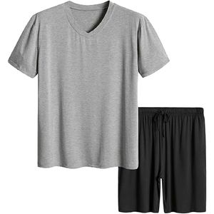 Ensemble T-shirt et short tricoté brodé deux pièces pour homme, qualité supérieure, motif uni, idéal pour l'été – Vente en gros - Product Image 6