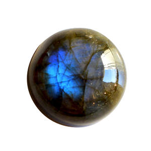 Perles de pierres précieuses en labradorite naturelle, cabochons ronds à dos plat, polies, pour la fabrication de bijoux, vente en gros, pierres de guérison - Product Image 1