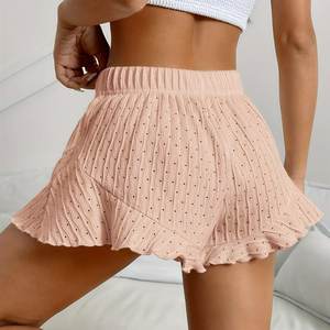 <b>Women's</b> Polka Dot <b>Shorts</b>,Casual Elastic Summer Beach Ruffle <b>Shorts</b> for <b>Women</b>, S~XL - Product Image 5