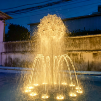 Fontaine musicale grand format à LED RGB, étanche IP68, pour hôtels, complexes hôteliers et lacs – Spectacle laser très populaire