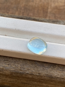 Increíble Natural 7,82 quilates aguamarina cojín forma cabujón blanco y azul ópalo piedra preciosa buen brillo joyería hacer cuentas sueltas - Product Image 2