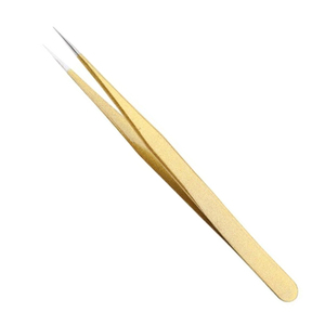 Pince à épiler droite en acier inoxydable Prime Precision Point Volume pince à cils par des roches grises - Product Image 1
