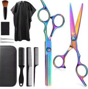Tijeras de Peluquería Profesionales de Acero Inoxidable Alemán de 6.5 Pulgadas, Multicolores, para Uso en Salón de Belleza y en Casa, para Hombres y Mujeres - Product Image 2
