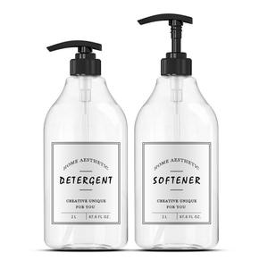 Bouteilles pulvérisateur de lessive en plastique PET rondes de 2 L, impression sérigraphique, étiquette personnalisée, haute qualité, couleur personnalisée, vente chaude - Product Image 6