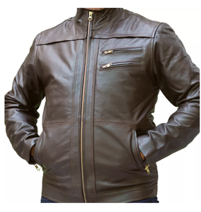 Nouvel arrivage de veste en cuir véritable mode d'hiver légère pour hommes veste d'extérieur de haute qualité pour hommes - Product Image 5